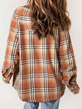 Load image into Gallery viewer, Plaid Snap Down Plush Hooded Jacket Soft & Warm Women Outerwear Cozy And Comfortable Jacket