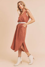 Load image into Gallery viewer, Round Neck Midi Tank Dress with Pockets Casual, Comfortable & Functional for Everyday Wear