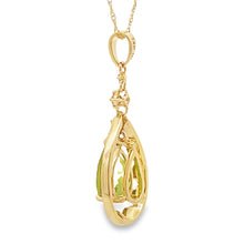 Load image into Gallery viewer, Peridot Diamond Fashion Pendants 14KT Yellow Gold