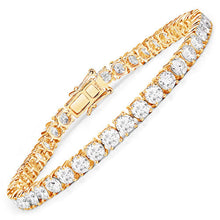 Load image into Gallery viewer, 10.00 Carat Lab Grown Diamond 14K Yellow Gold Bracelet