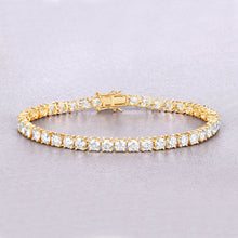 Load image into Gallery viewer, 10.00 Carat Lab Grown Diamond 14K Yellow Gold Bracelet