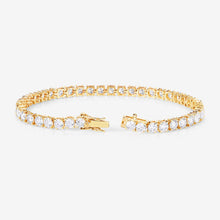 Load image into Gallery viewer, 10.00 Carat Lab Grown Diamond 14K Yellow Gold Bracelet
