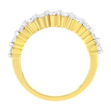 Load image into Gallery viewer, IGI Certified 1.0 Cttw Diamond 10K Yellow Gold Prong Set Fluted Band Style Wedding Ring (J-K Color, I1-I2 Clarity) - Size 7