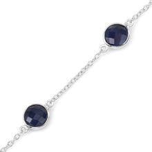 Load image into Gallery viewer, 5.00 Carat Genuine Blue Sapphire .925 Sterling Silver Bracelet