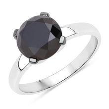 Load image into Gallery viewer, 3.00 Carat Genuine Black Diamond 14K White Gold Ring