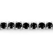 Load image into Gallery viewer, 3.15 Carat Genuine Black Diamond .925 Sterling Silver Bracelet