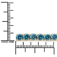 Load image into Gallery viewer, 12.95 Carat Genuine Blue Diamond 14K Yellow Gold Bracelet
