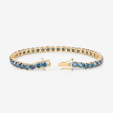 Load image into Gallery viewer, 14.33 Carat Genuine Blue Diamond 14K Yellow Gold Bracelet