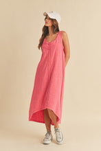 Load image into Gallery viewer, High-Low Hem Scoop Neck Midi Tank Dress For Women – Trendy, Versatile & Comfortable for Any Occasion