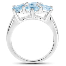 Load image into Gallery viewer, 3.57 Carat Genuine Blue Topaz .925 Sterling Silver Ring