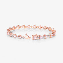 Load image into Gallery viewer, 7.56 Carat Genuine Morganite and White Diamond 14K Rose Gold Bracelet