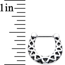 Load image into Gallery viewer, 16G 1/4 Steel Simple Southwestern Septum Clicker