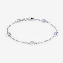 Load image into Gallery viewer, 1.80 Carat Genuine Blue Topaz .925 Sterling Silver Bracelet