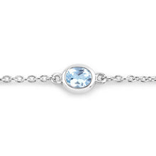 Load image into Gallery viewer, 1.80 Carat Genuine Blue Topaz .925 Sterling Silver Bracelet