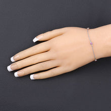 Load image into Gallery viewer, 0.65 Carat Genuine Ruby .925 Sterling Silver Bracelet