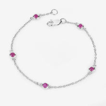 Load image into Gallery viewer, 0.65 Carat Genuine Ruby .925 Sterling Silver Bracelet