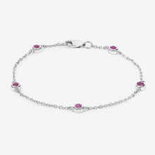Load image into Gallery viewer, 0.65 Carat Genuine Ruby .925 Sterling Silver Bracelet
