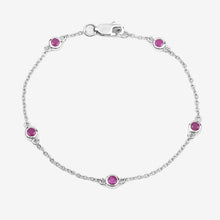 Load image into Gallery viewer, 0.65 Carat Genuine Ruby .925 Sterling Silver Bracelet