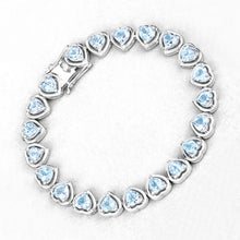 Load image into Gallery viewer, 10.50 Carat Genuine Blue Topaz .925 Sterling Silver Bracelet