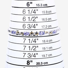 Load image into Gallery viewer, 1.81 Carat Genuine Tanzanite and White Topaz .925 Sterling Silver Bracelet