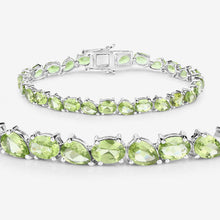 Load image into Gallery viewer, 21.37 Carat Genuine Peridot .925 Sterling Silver Bracelet