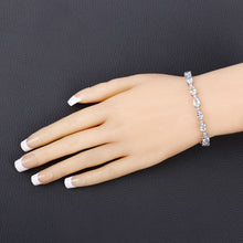 Load image into Gallery viewer, 12.83 Carat Genuine Blue Topaz and White Topaz .925 Sterling Silver Bracelet