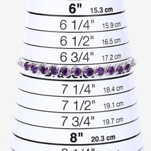 Load image into Gallery viewer, 2.64 Carat Genuine Amethyst .925 Sterling Silver Bracelet