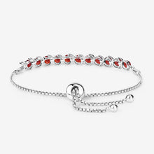 Load image into Gallery viewer, 3.30 Carat Genuine Garnet .925 Sterling Silver Bracelet