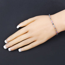 Load image into Gallery viewer, 0.88 Carat Genuine Multi Sapphire .925 Sterling Silver Bracelet