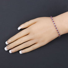 Load image into Gallery viewer, 0.88 Carat Genuine Ruby .925 Sterling Silver Bracelet