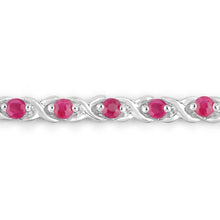 Load image into Gallery viewer, 0.88 Carat Genuine Ruby .925 Sterling Silver Bracelet