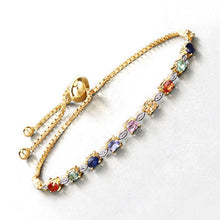 Load image into Gallery viewer, 1.83 Carat Genuine Multi Sapphire .925 Sterling Silver Bracelet