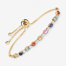 Load image into Gallery viewer, 1.83 Carat Genuine Multi Sapphire .925 Sterling Silver Bracelet