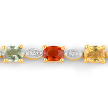 Load image into Gallery viewer, 1.83 Carat Genuine Multi Sapphire .925 Sterling Silver Bracelet