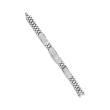 Load image into Gallery viewer, 14K White Gold 12.0 Cttw Men's Invisible Set Princess Diamond Tennis Bracelet (G-H Color, VS1-VS2 Clarity) - Size 8.5" Inches