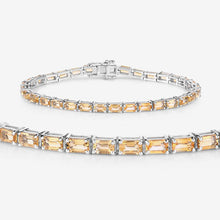 Load image into Gallery viewer, 12.80 Carat Genuine Citrine .925 Sterling Silver Bracelet