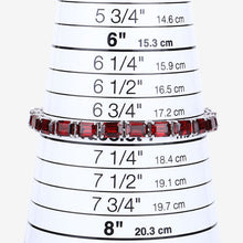Load image into Gallery viewer, 27.60 Carat Genuine Garnet .925 Sterling Silver Bracelet