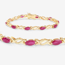 Load image into Gallery viewer, 5.00 Carat Genuine Ruby 10K Yellow Gold Bracelet
