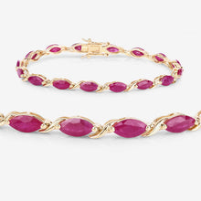 Load image into Gallery viewer, 8.00 Carat Genuine Ruby 10K Yellow Gold Bracelet