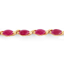 Load image into Gallery viewer, 8.00 Carat Genuine Ruby 10K Yellow Gold Bracelet