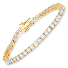 Load image into Gallery viewer, 7.00 Carat Lab Grown Diamond 14K Yellow Gold Bracelet