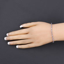 Load image into Gallery viewer, 3.78 Carat Genuine Tanzanite .925 Sterling Silver Bracelet