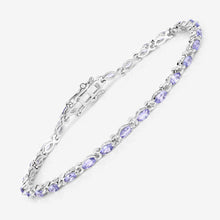 Load image into Gallery viewer, 3.78 Carat Genuine Tanzanite .925 Sterling Silver Bracelet