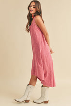 Load image into Gallery viewer, High-Low Hem Scoop Neck Midi Tank Comfortable Summer Dress For Women – Versatile, Stylish, and Comfortable for Every Occasion