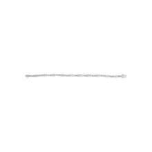 Load image into Gallery viewer, 14K White Gold 1-1/2 Cttw Round Brilliant-Cut & Baguette Cut Diamond Bezel and Tapered Link 7" Tennis Bracelet (H-I Color, I1-I2 Clarity)