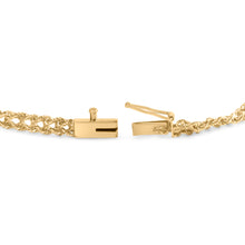 Load image into Gallery viewer, 10K Yellow Gold 1/4 Cttw Round-Cut Diamond Basket Weave Rope Chain Style 7" Bracelet (H-I Color, I1-I2 Clarity)