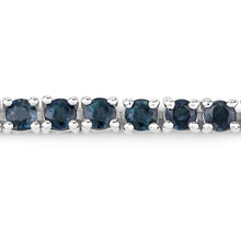 Load image into Gallery viewer, 12.04 Carat Genuine Blue Sapphire .925 Sterling Silver Bracelet