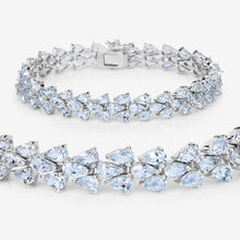 Load image into Gallery viewer, 14.11 Carat Genuine Aquamarine .925 Sterling Silver Bracelet