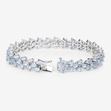Load image into Gallery viewer, 14.11 Carat Genuine Aquamarine .925 Sterling Silver Bracelet