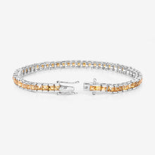 Load image into Gallery viewer, 8.25 Carat Genuine Citrine .925 Sterling Silver Bracelet